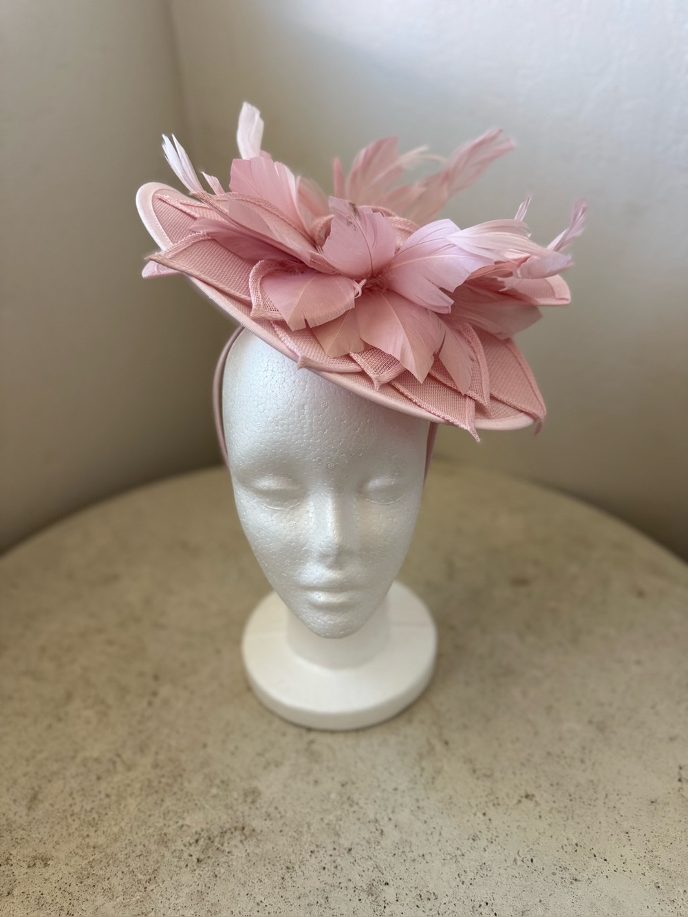 Source Unknown Blush Pink Feathered Fascinator Headband